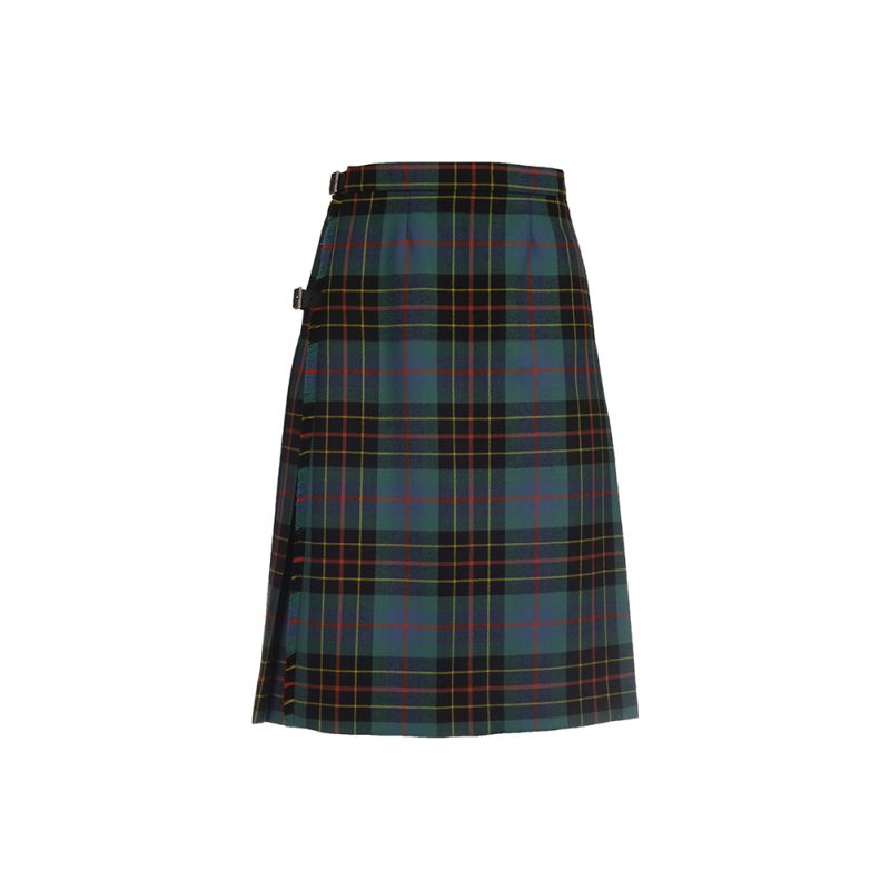 Classic Kilted Skirt in Brodie Ancient Hunting Tartan - Below the Knee Length
