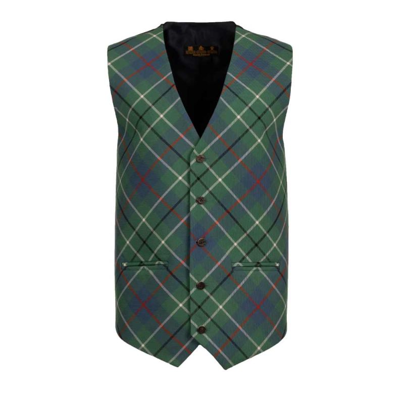 Bias Cut Day Waistcoat in Duncan Ancient Tartan