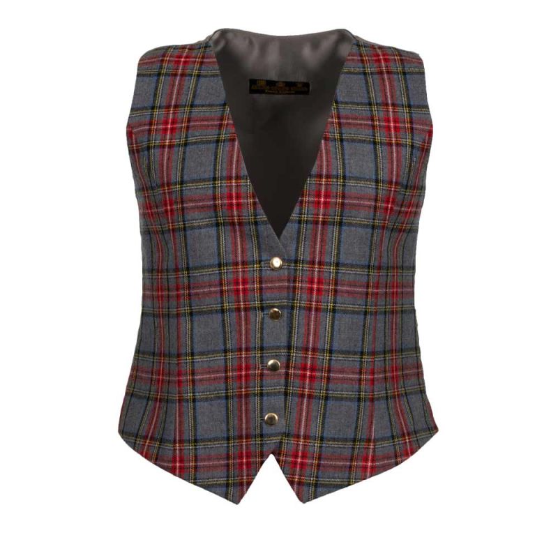 Ladies Waistcoat in Princess Mary Grey Tartan
