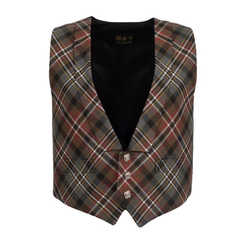 Evening Waistcoat in Scott Green Weathered Tartan