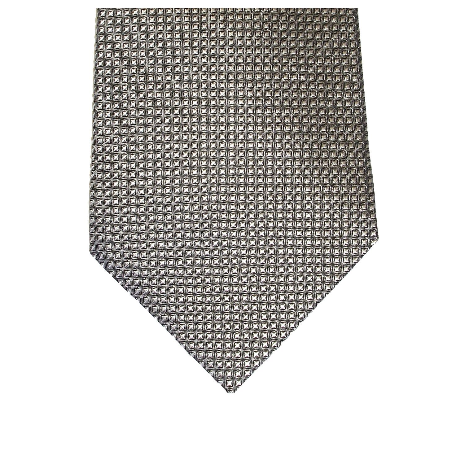 silver grey silk tie