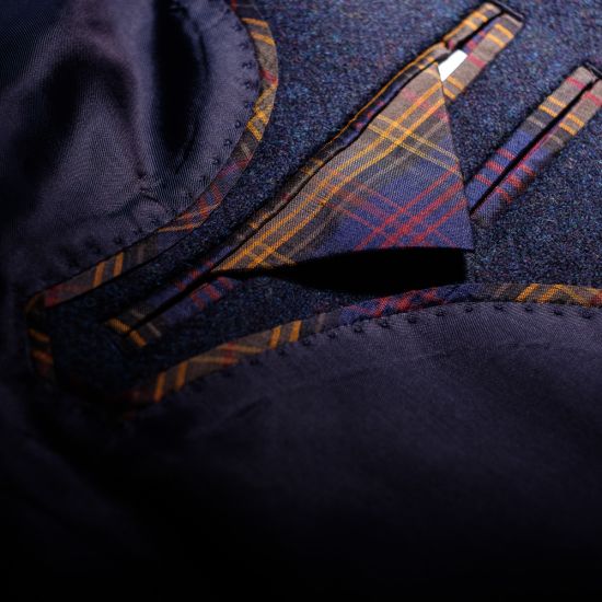 The Cairngorm Highland Jacket in Midnight Ocean Lining
