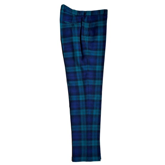 Black watch tartan trousers