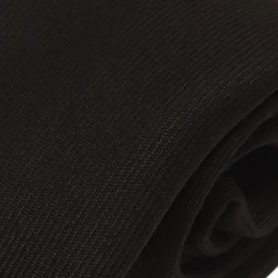 Black plain wool tie to tone with kilt