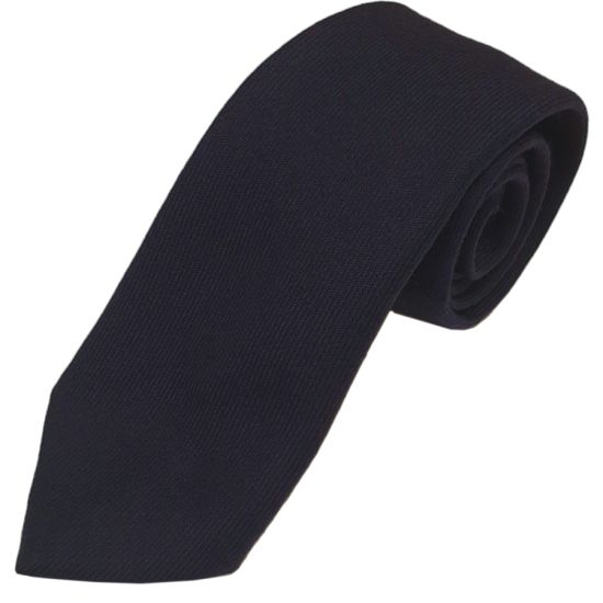 Blue Modern plain wool tie to tone with kilt
