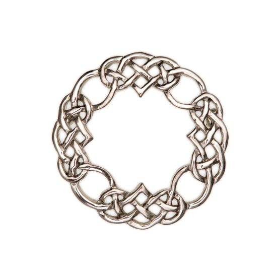 Interlace Celtic Brooch in Pewter