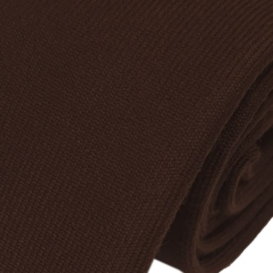 Brown plain wool tie to tone with kilt