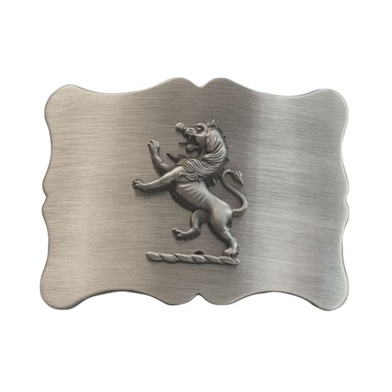 Lion Rampant Design Buckle in Antique Finish