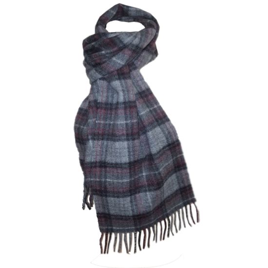 Cashmere Scarf in Kinloch Anderson Castle Grey Tartan