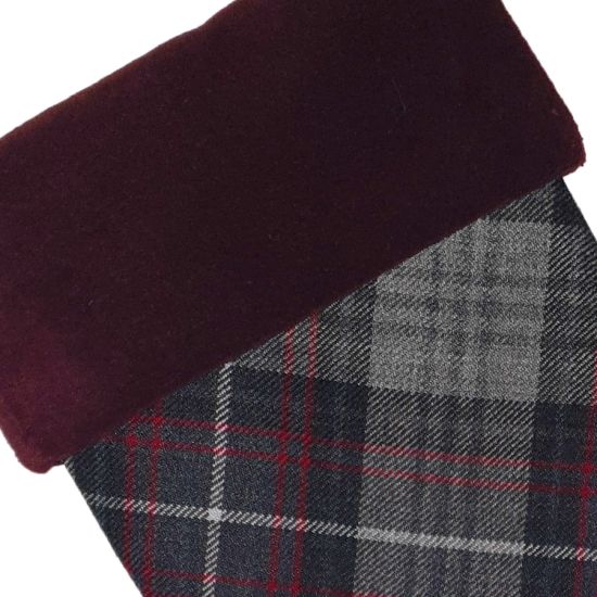 Christmas Stocking in Kinloch Anderson Castle Grey Tartan