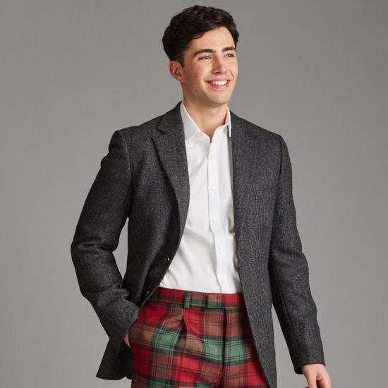 The Cairngorm Highland Jacket in Charcoal Grey Tweed