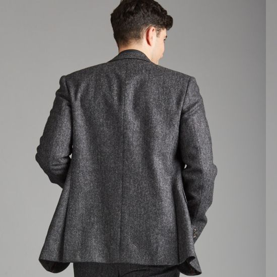 The Cairngorm Highland Jacket in Charcoal Grey Tweed
