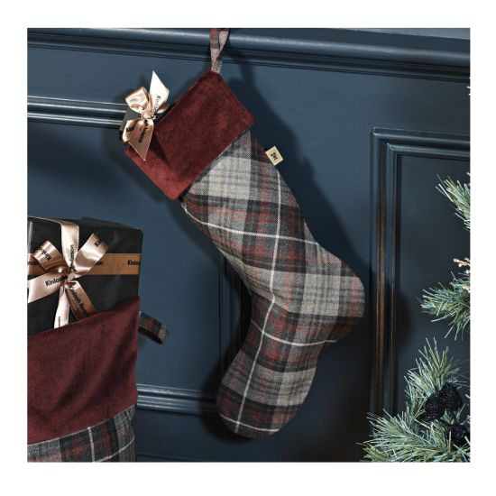 Christmas Stocking in Kinloch Anderson Castle Grey Tartan