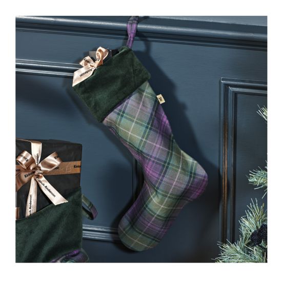 Christmas Stocking in Kinloch Anderson Heather Tartan