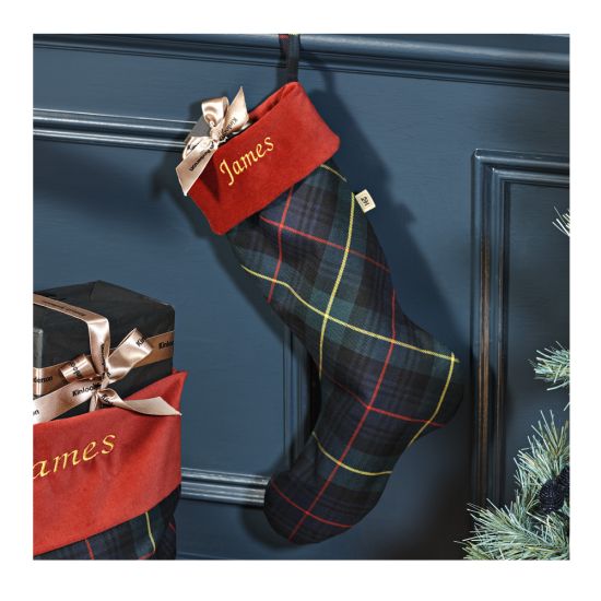 Christmas Stocking in Stewart Hunting Tartan