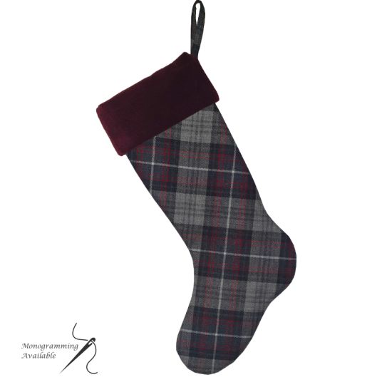 Christmas Stocking in Kinloch Anderson Castle Grey Tartan