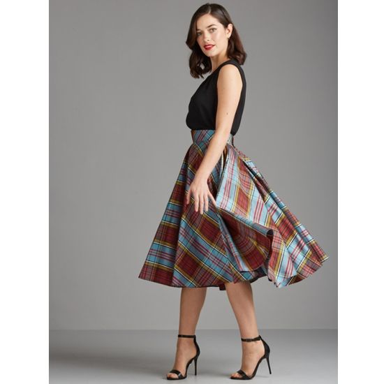 Dancing Daisy full circle 100% pure silk skirt in Anderson Tartan Made to Order