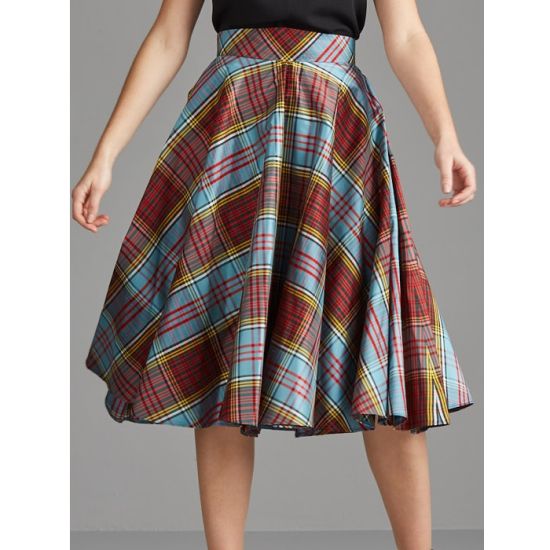 Dancing Daisy full circle 100% pure silk skirt in Anderson Tartan