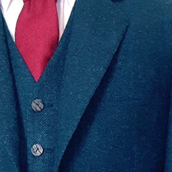 The Kinloch Anderson Day Jacket in Midnight Ocean Navy Tweed