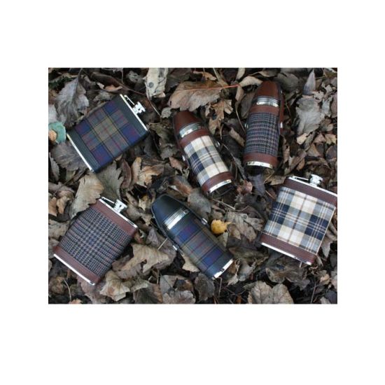 Kinloch Anderson Tartan Hunting Flask with cups 