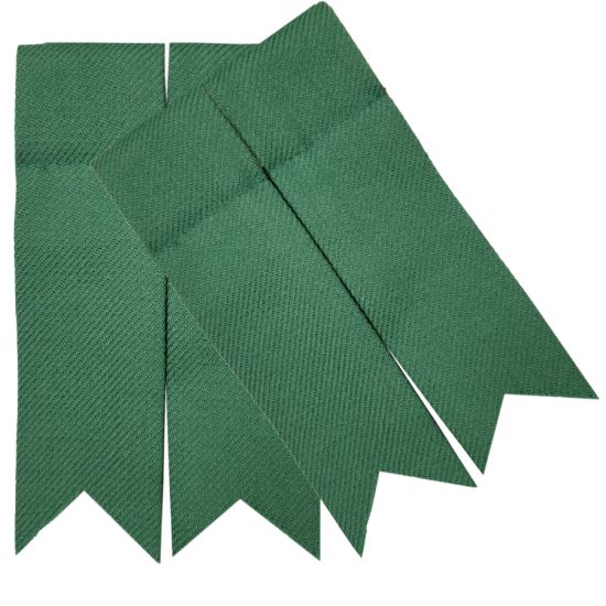FOS Green Garter Flashes to tone with kilt