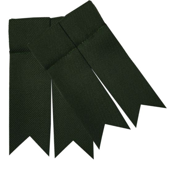 Green Modern Garter Flashes to tone with kilt