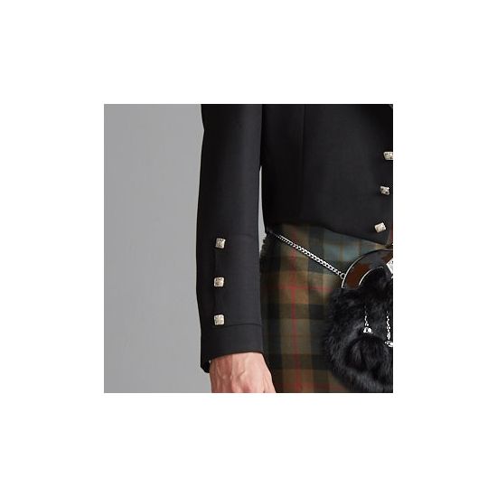 The Kinloch Anderson Coatee and Vest in Black Barathea