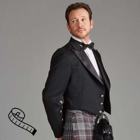 The Kinloch Anderson Coatee and Vest in Black Barathea Special Order