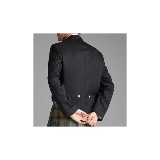 The Kinloch Anderson Coatee and Vest in Black Barathea
