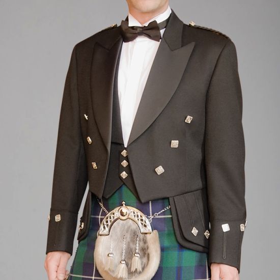 Regulation Doublet and Vest in Black Barathea