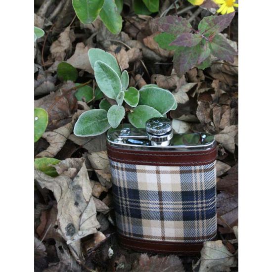 Kinloch Anderson House Check Hip Flask