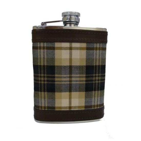 Kinloch Anderson House Check Hip Flask