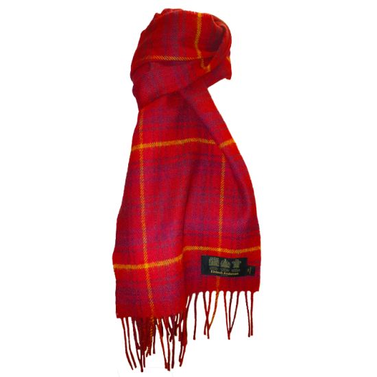 Lambswool Scarf in Kinloch Anderson Rowanberry Tartan