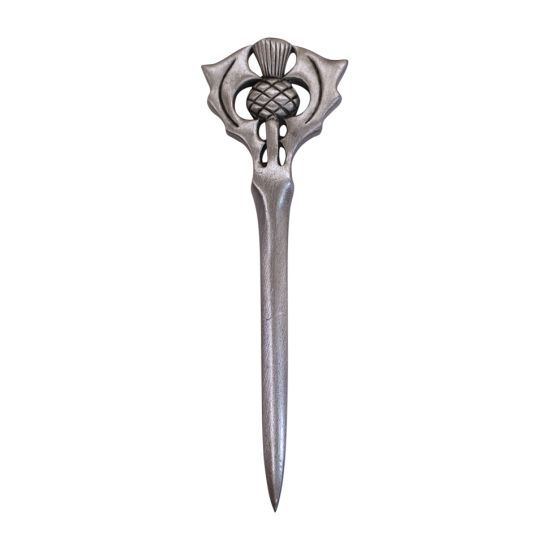 Thistle Kilt Pin in Antique Pewter
