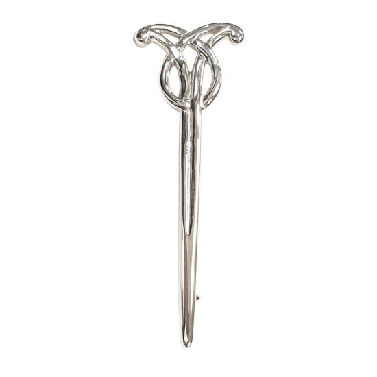 Celtic Flourish Kilt Pin in Hallmarked Sterling Silver by Hamilton and Inches