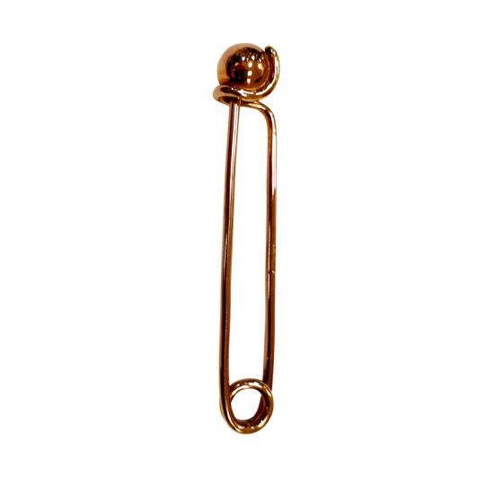 Bead End Kilt Pin in Sterling Silver with Rose Gold Plate