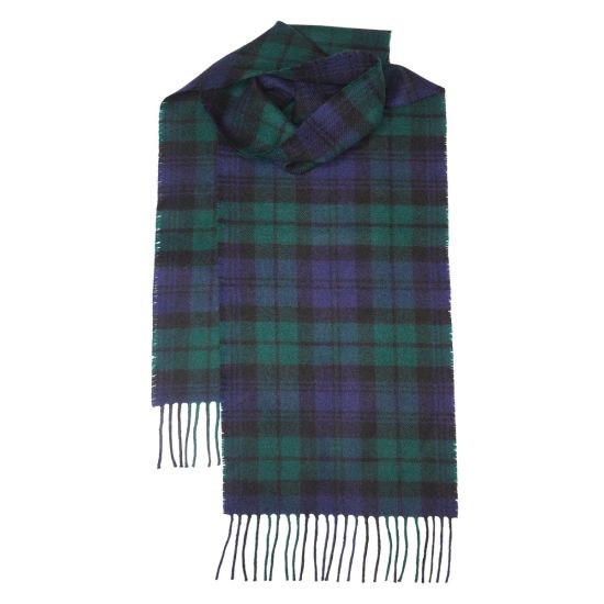 Lambswool Scarf in Black Watch Tartan