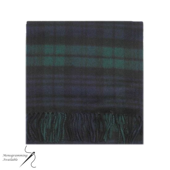 Lambswool Scarf in Black Watch Tartan
