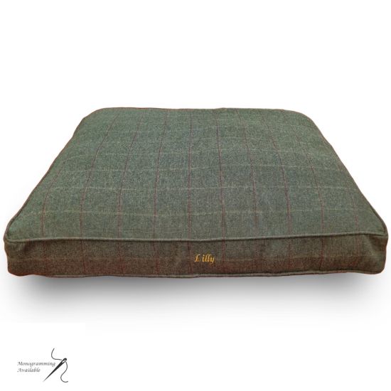 Large Dog Bed in Tweed - Made to Order