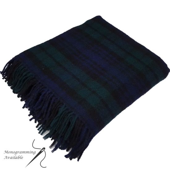 Pure New Wool Rug in Black Watch Tartan