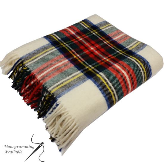 Pure New Wool Rug in Dress Stewart Tartan