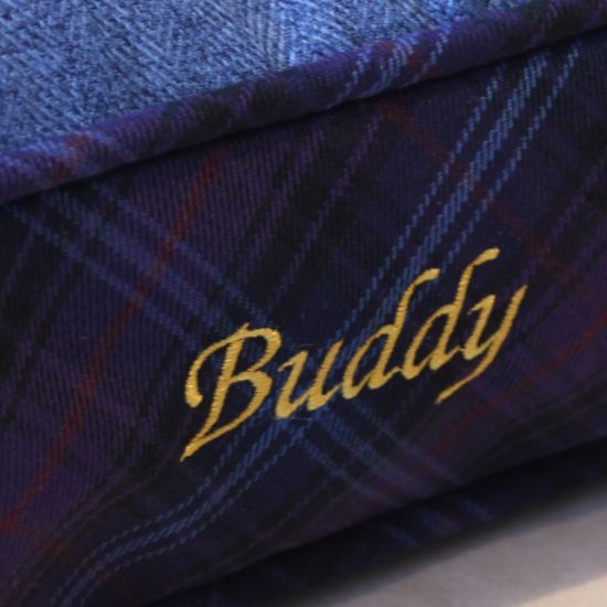 Large Dog Bed in Washable Tartan and Tweed - Made to Order