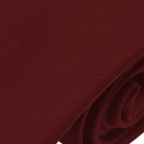 Red Ruby plain wool tie to tone with kilt