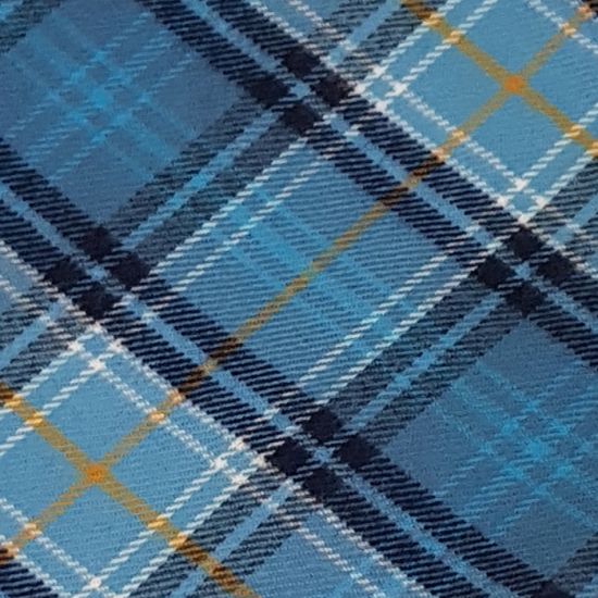 Lambswool throw blanket in Kinloch Anderson Blue Loch Tartan
