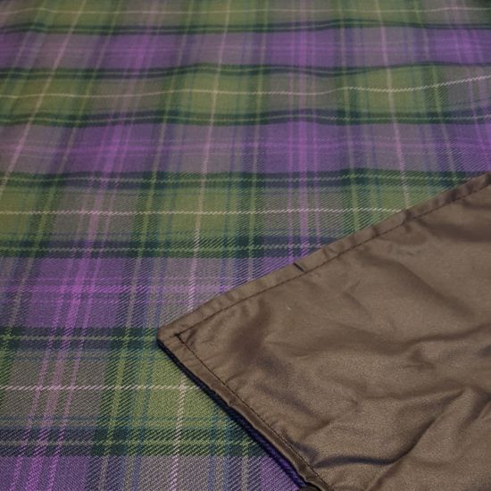 The Kinloch Anderson Picnic Rug - Kinloch Anderson Heather Tartan with Wax Waterproof Back
