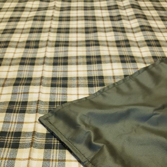 The Kinloch Anderson Picnic Rug - Kinloch Anderson House Tartan with Wax Waterproof Back