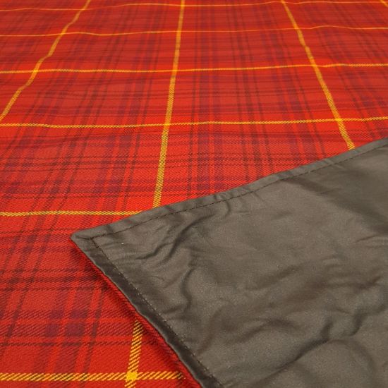 The Kinloch Anderson Picnic Rug - Kinloch Anderson Rowanberry Tartan with Wax Waterproof Back