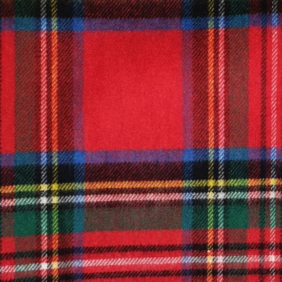 Ripple Cashmere throw blanket in Royal Stewart Tartan