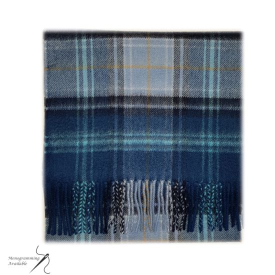 Cashmere Scarf in Kinloch Anderson Blue Loch Tartan