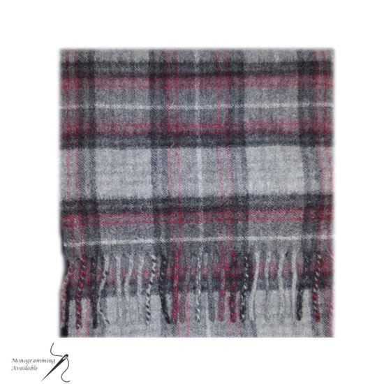 Cashmere Scarf in Kinloch Anderson Castle Grey Tartan